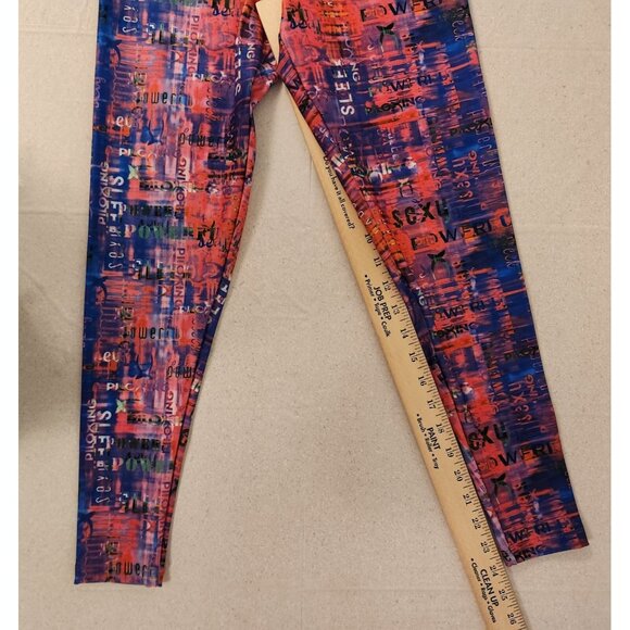 Piloxing Power Leggings All Over Colorful Print‎ Made-Brazil Mid-Rise Medium EUC - Picture 11 of 14